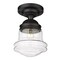 Z-Lite Vaughn 1 Light Flush Mount, Matte Black And Clear Seedy 736F10-MB - alternate 2